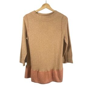 Angel of the North Anthropologie Wool Cashmere Colorblock Sweater Womens S NWT